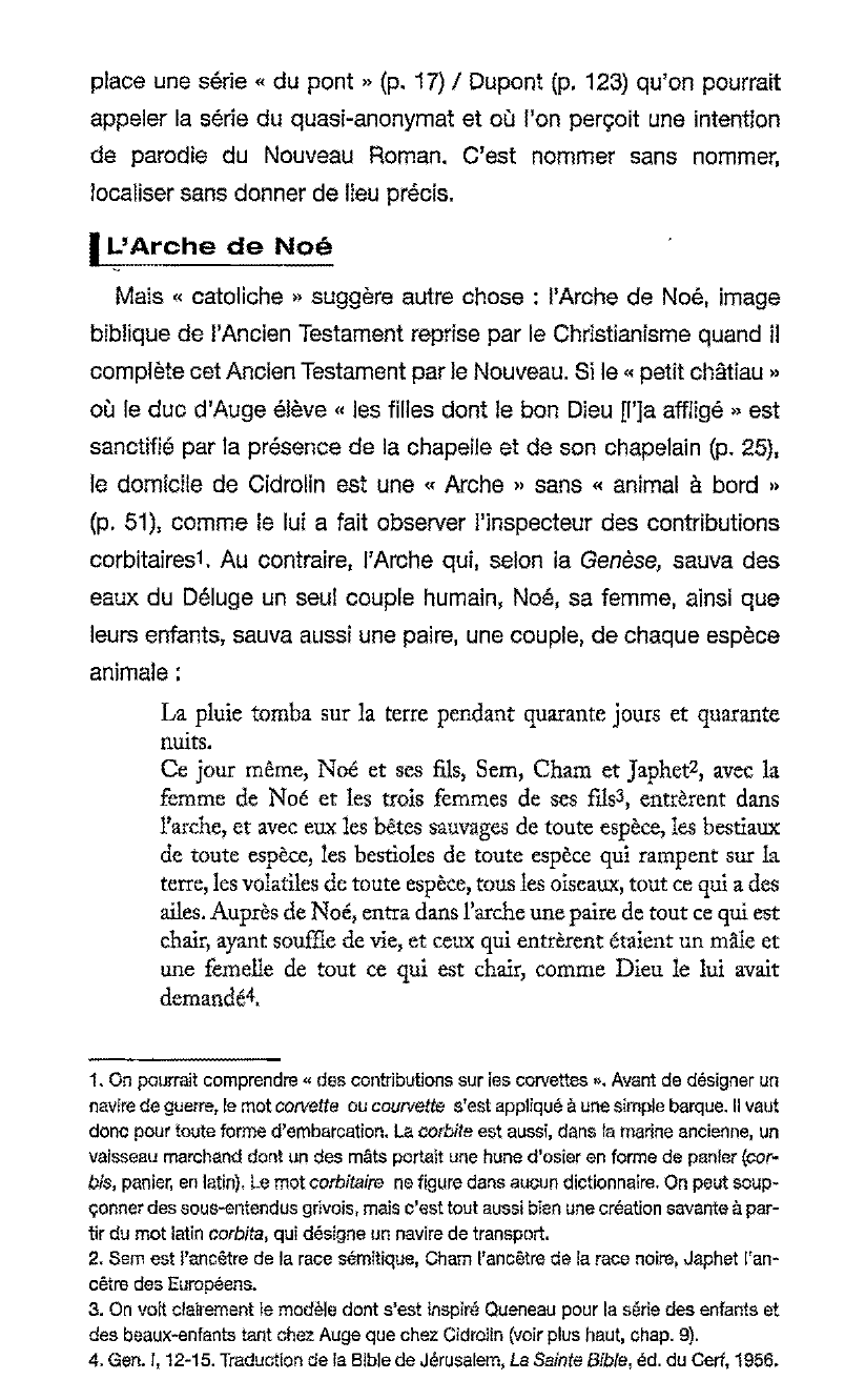 Prévisualisation du document Les Fleurs bleues de Raymond Queneau : L’arche ou le canot