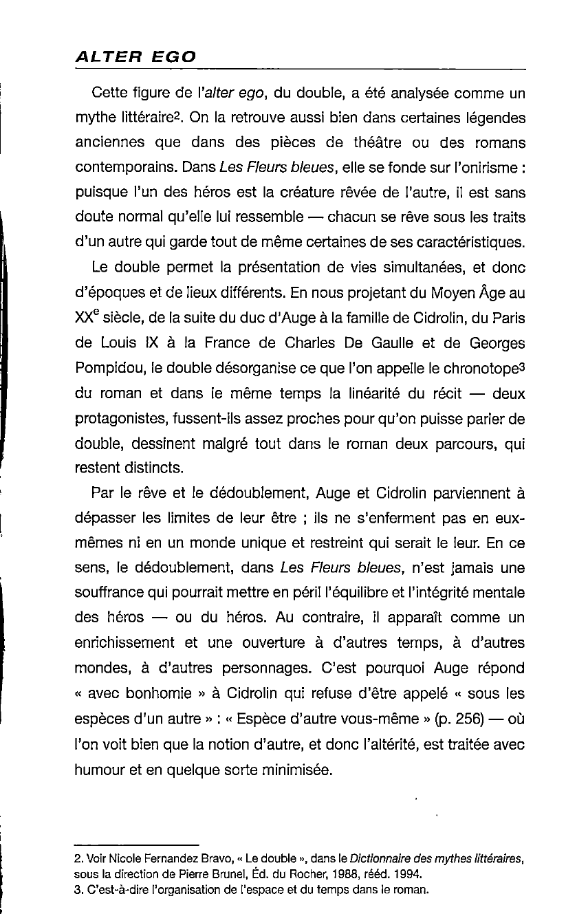Prévisualisation du document Les Fleurs bleues de Raymond Queneau : Une histoire de double ?