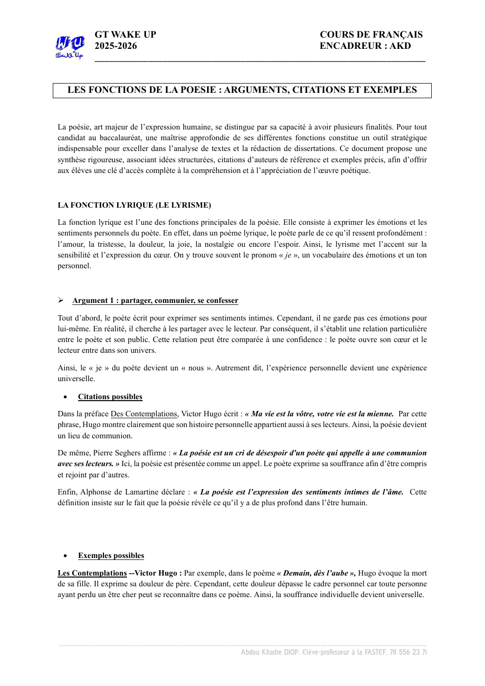 Prévisualisation du document Les fonctions de la poésie-arguments-citations-exemples