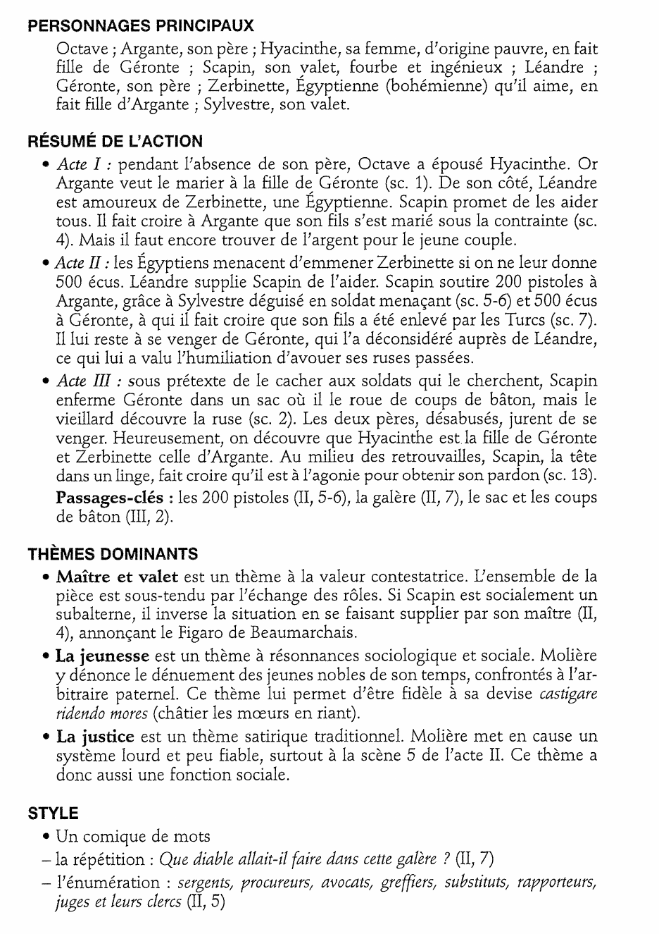 Prévisualisation du document Les Fourberies de Scapin de Molière (analyse détaillée)