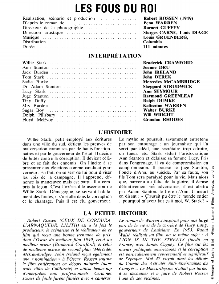 Prévisualisation du document LES FOUS DU ROI