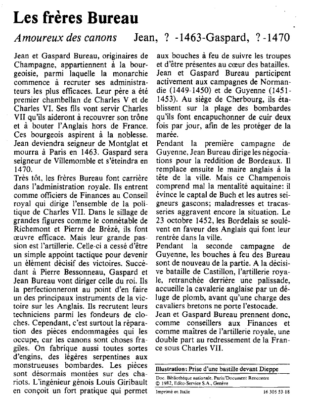 Prévisualisation du document Les frères BureauAmoureux des canons.