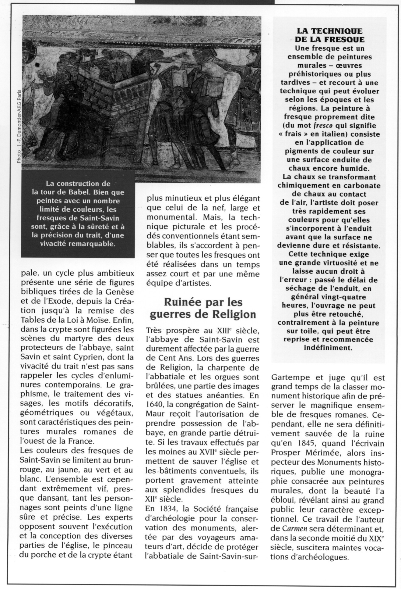 Prévisualisation du document Les fresques de  Saint-Savin-sur-Gartempe