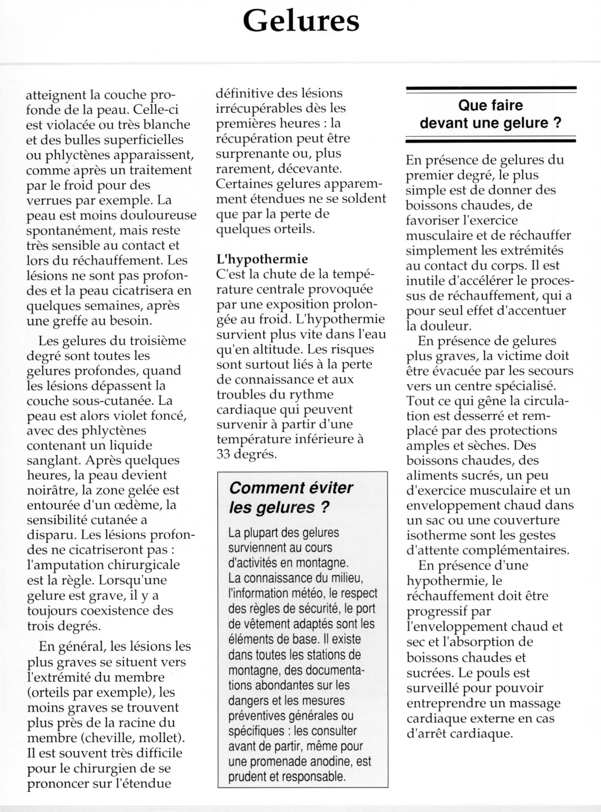 Prévisualisation du document Les Gelures.