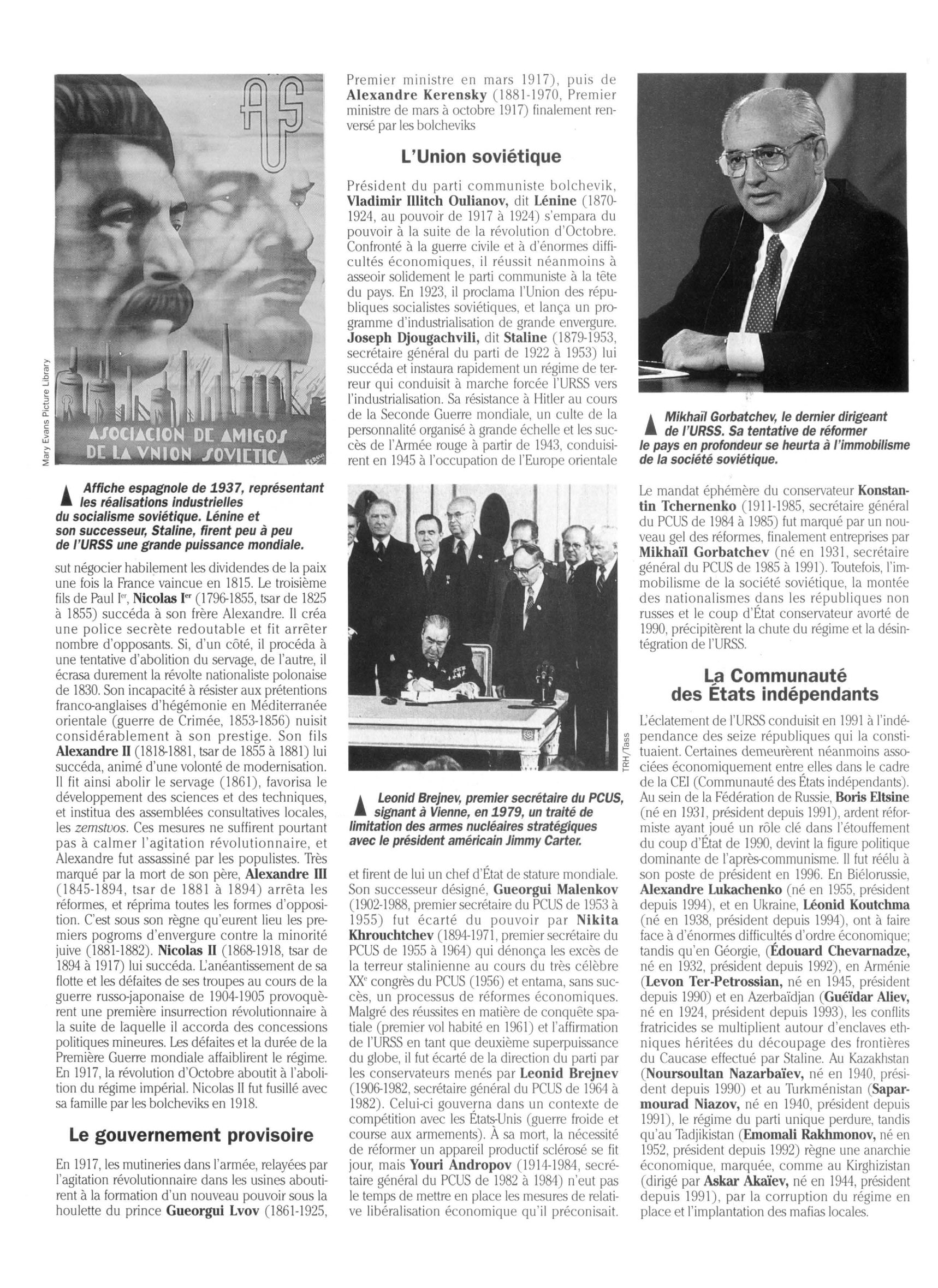 Prévisualisation du document Les Gouvernants de la Russie
