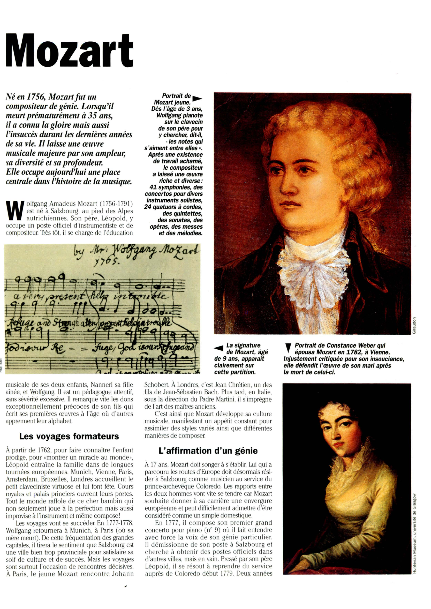 Prévisualisation du document Les grandes dates de la vie de Wolfgang Amadeus Mozart