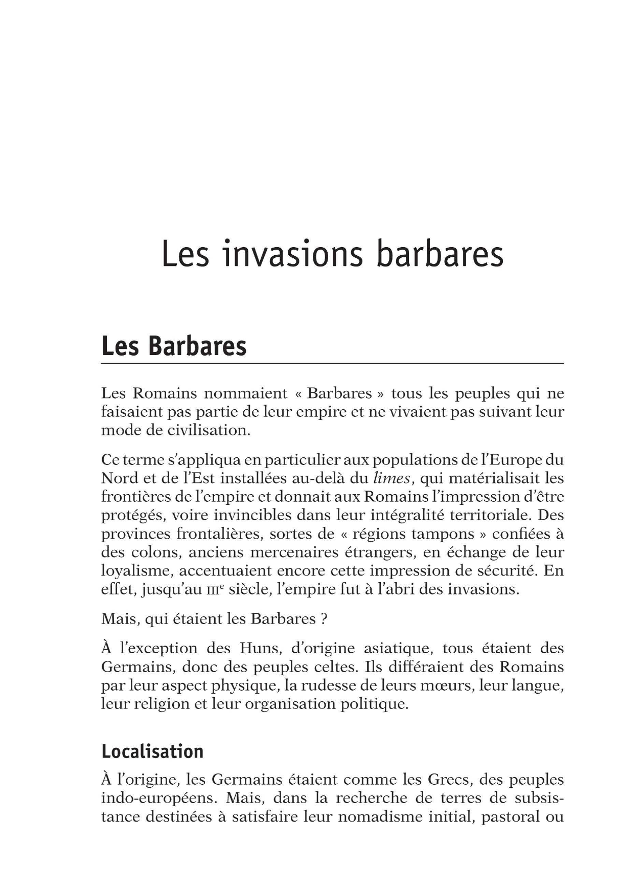 Prévisualisation du document LES GRANDES INVASIONS BARBARES