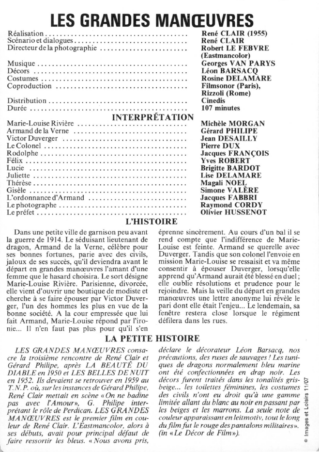 Prévisualisation du document LES GRANDES MAN¼UVRES de René CLAIR 
