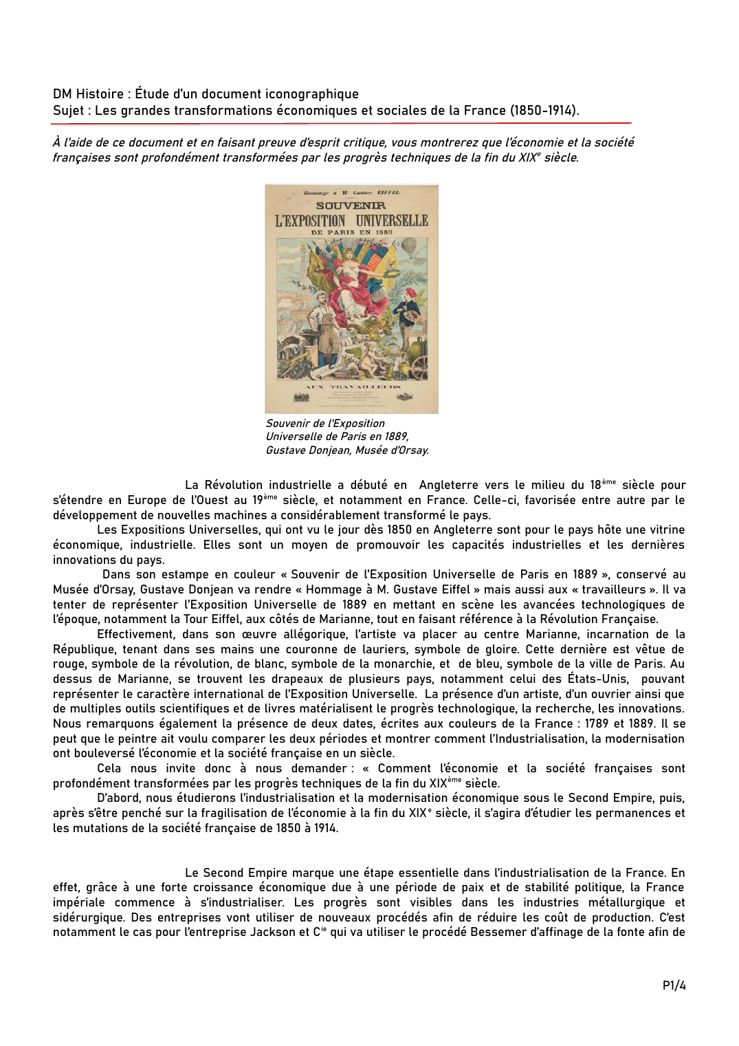 Prévisualisation du document Les grandes transformations économiques et sociales de la France (1850-1914)