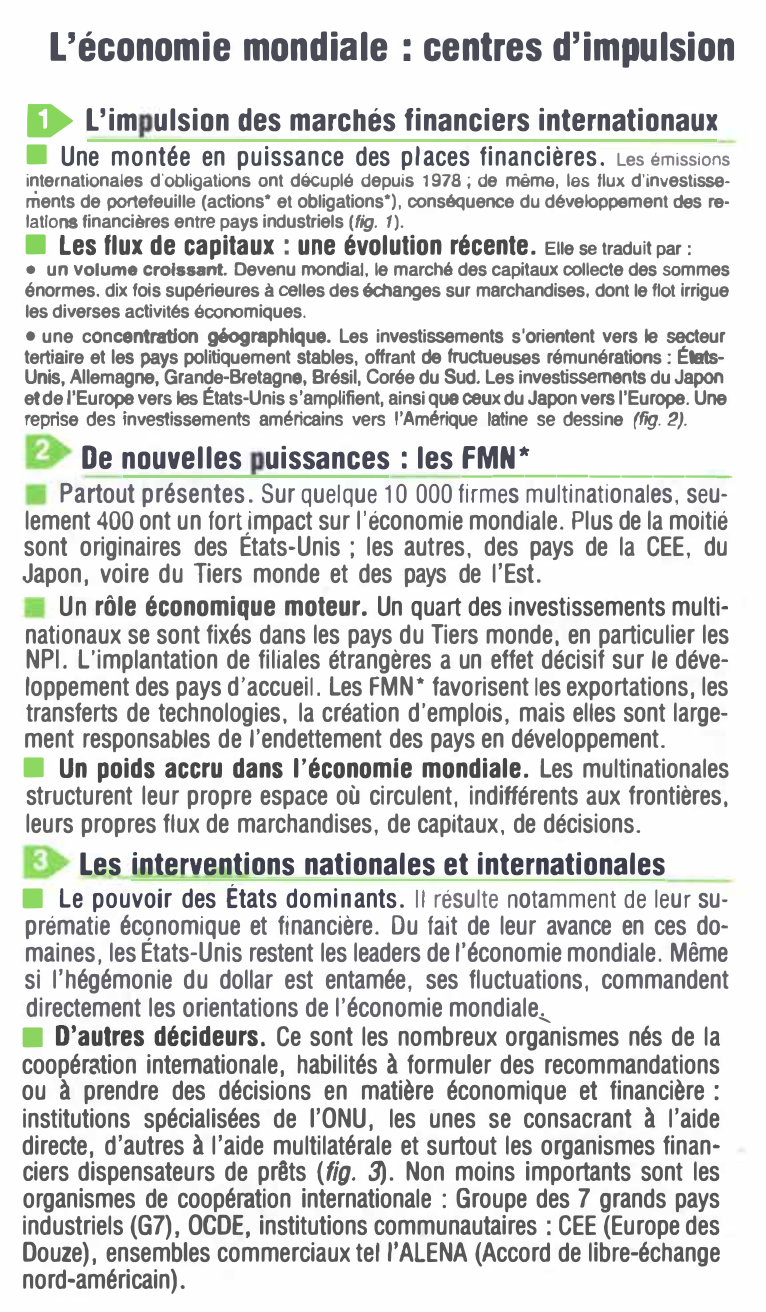 Prévisualisation du document Les grands centres d'impulsion de l'économie mondiale ?