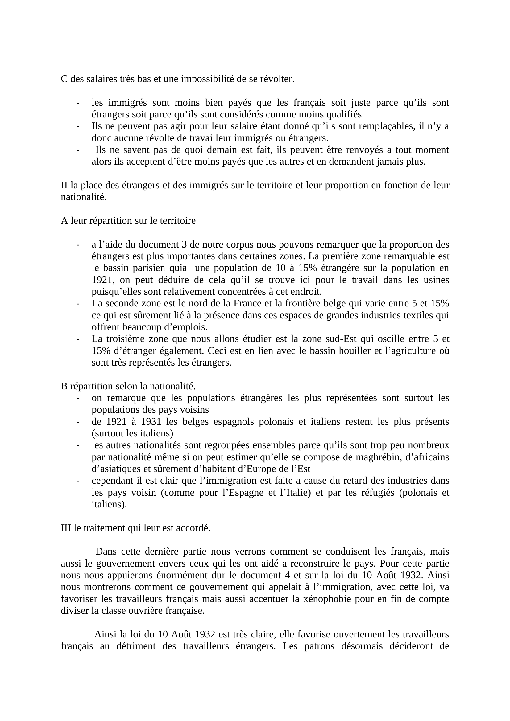 Prévisualisation du document Les immigrés et les étrangers en France dans l'entre deux guerres