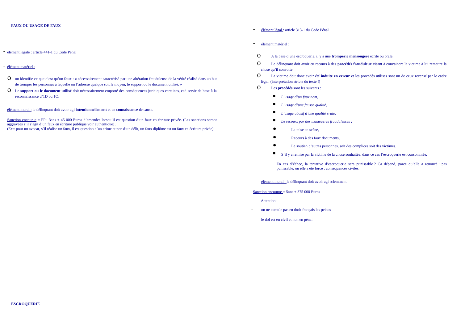 Prévisualisation du document les infractions