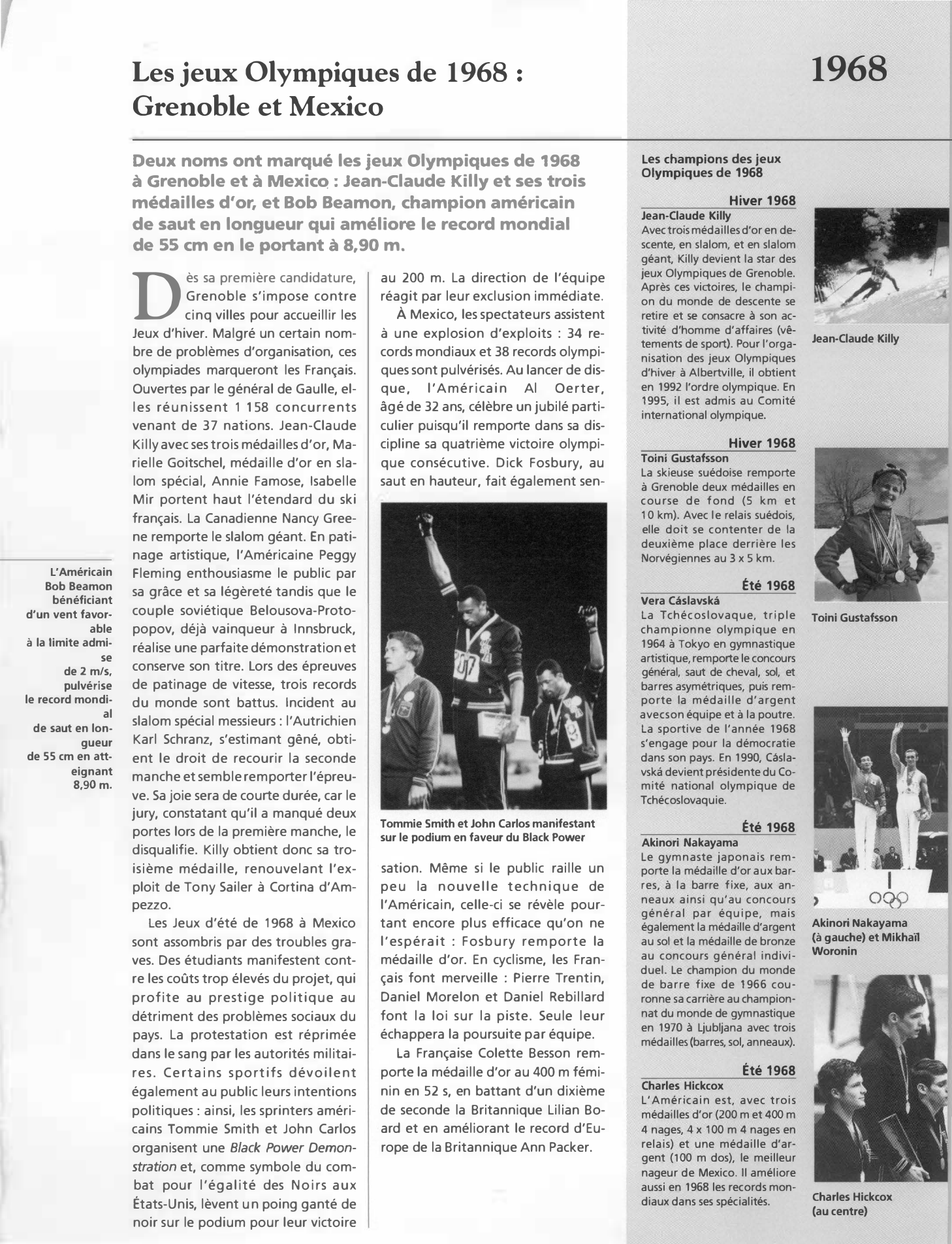 Prévisualisation du document Les jeux Olympiques de 1968 :  Grenoble et Mexico