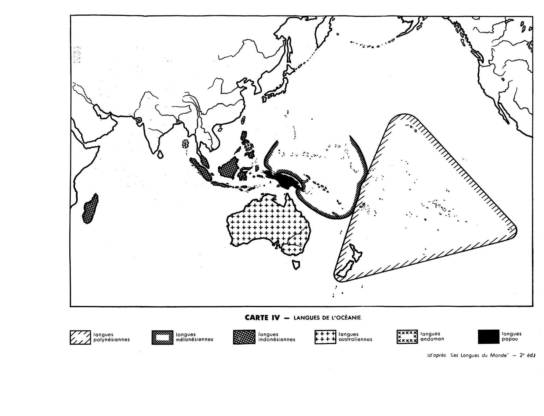 Prévisualisation du document Les Langues Les grandes unités linguistiques: Océanie, Amérique, Afrique et Proche-Orient
