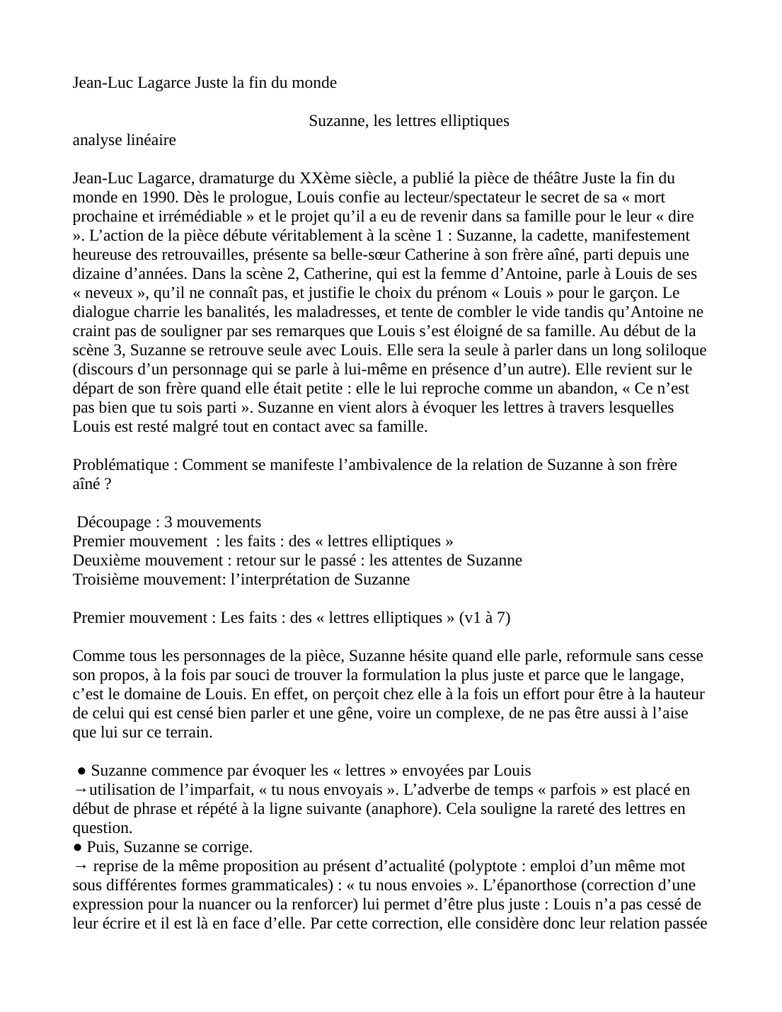 Prévisualisation du document Les lettres elliptiques de Lagarce