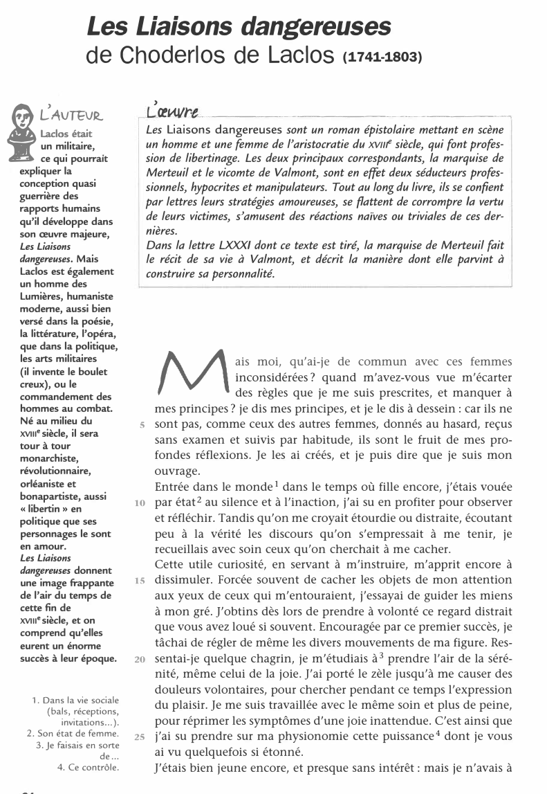 Prévisualisation du document Les Liaisons dangereuses de Choderlos de Laclos - Analyse de texte