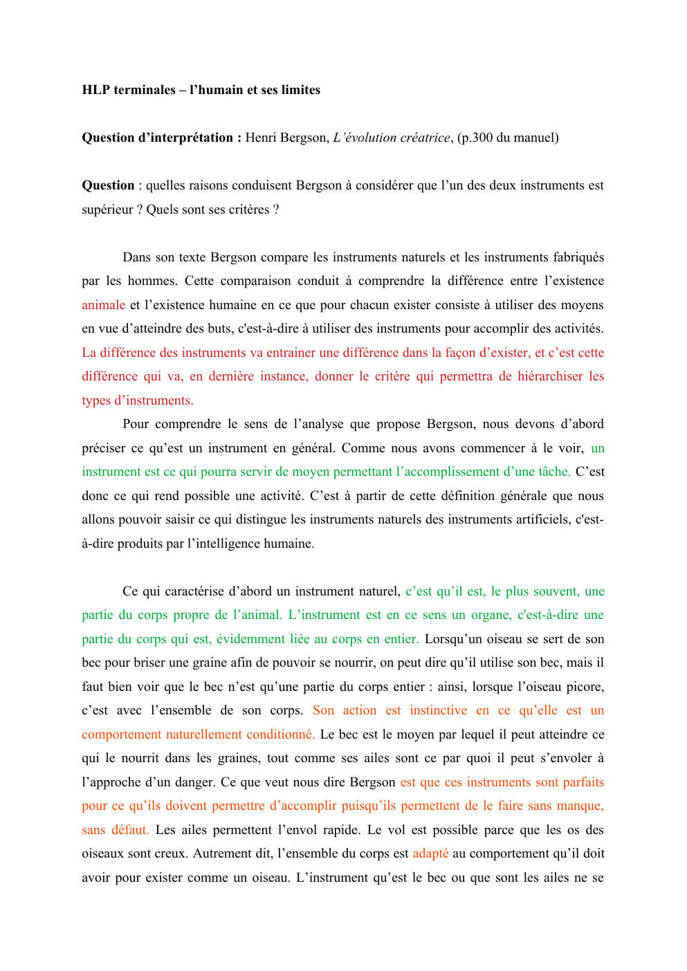 Prévisualisation du document Les limites de la technique et des instruments selon Bergson