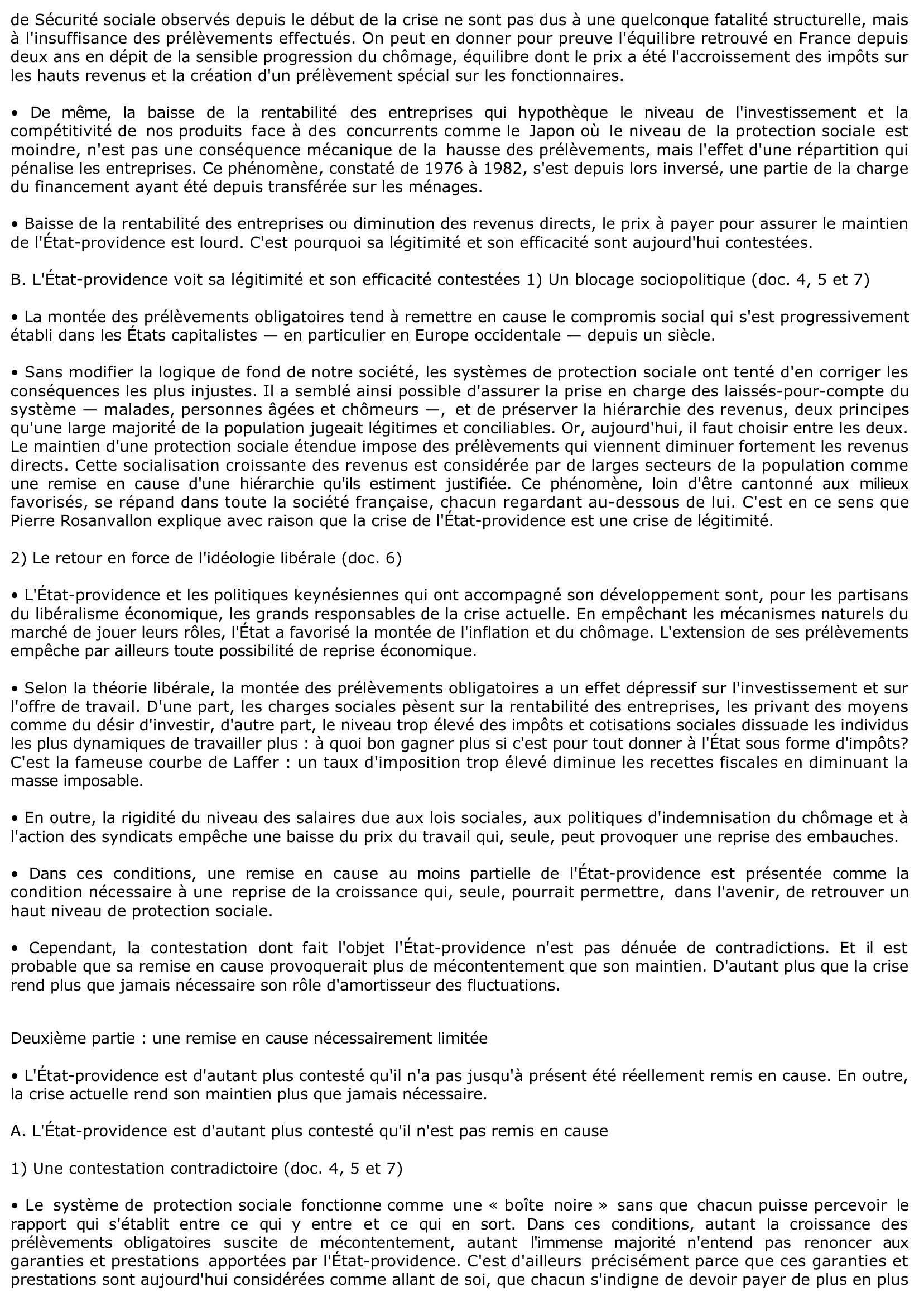 Prévisualisation du document LES LIMITES DU DEVELOPPEMENT DE L'ÉTAT-PROVIDENCE