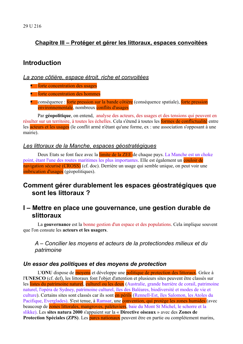 Prévisualisation du document Les littoraux dans le monde