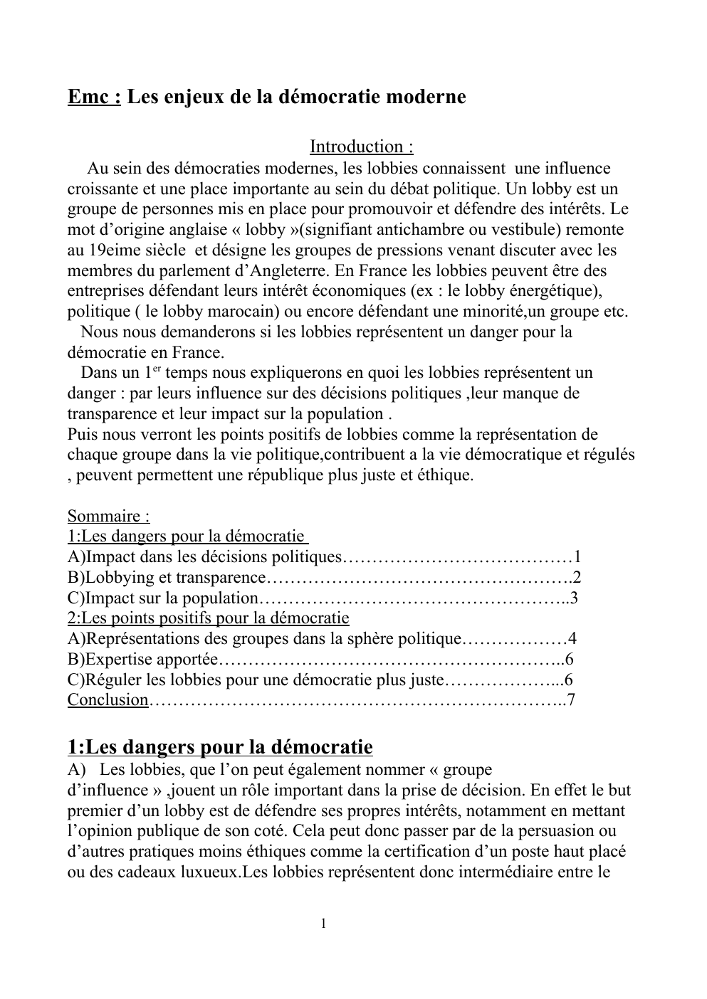 Prévisualisation du document Les lobbies représentent-ils un danger pour la democratie en France?