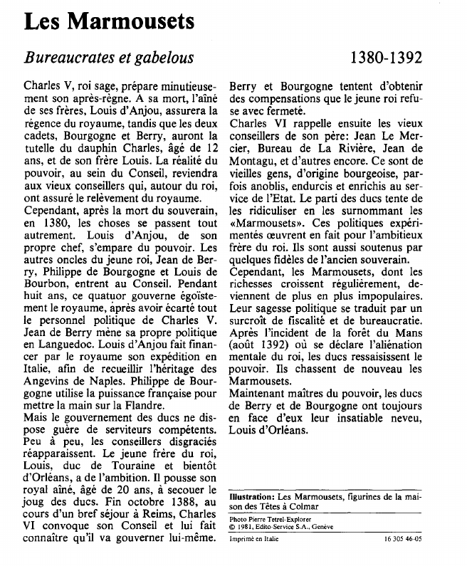 Prévisualisation du document Les MarmousetsBureaucrates et gabelous.