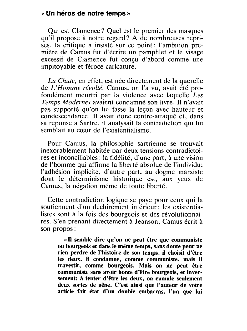 Prévisualisation du document Les masques de Jean-Baptiste Clamence - Camus, La Chute
