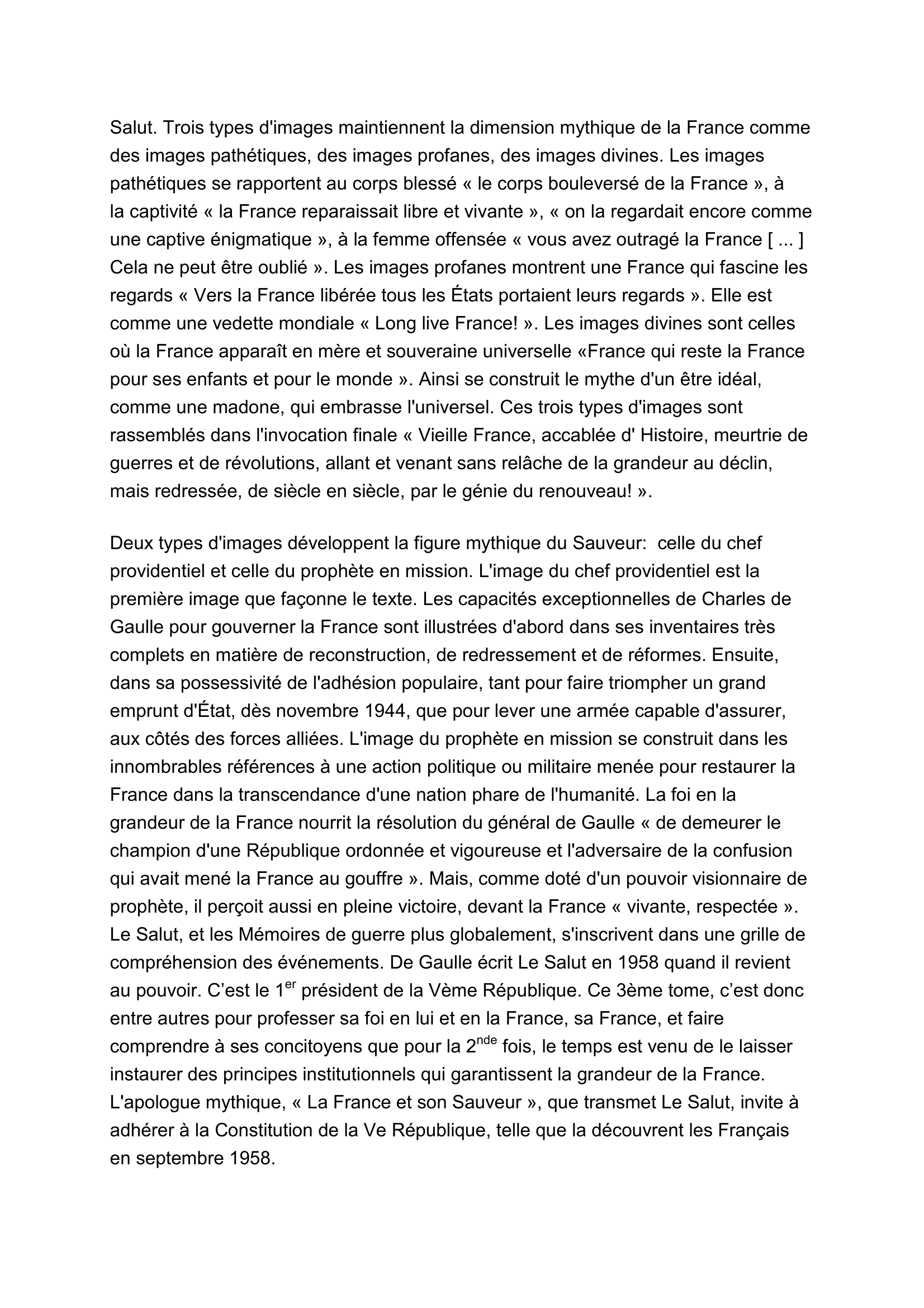 Prévisualisation du document Les Mémoires  de Guerre, exemplaire de la construction d'un mythe