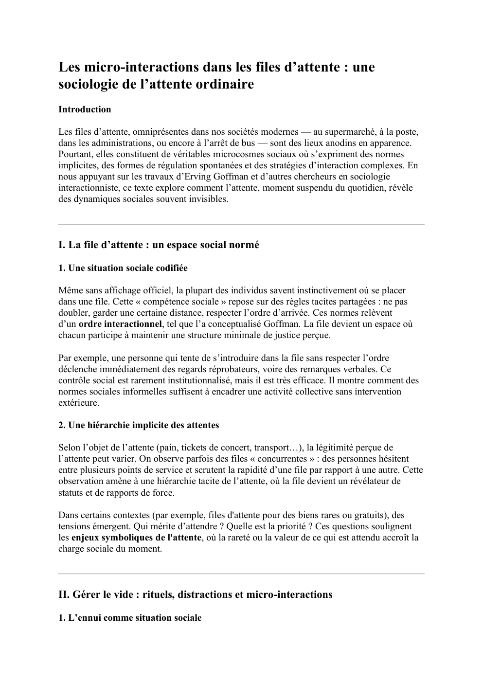 Prévisualisation du document Les micro-interactions dans les files d’attente : une sociologie de l’attente ordinaire