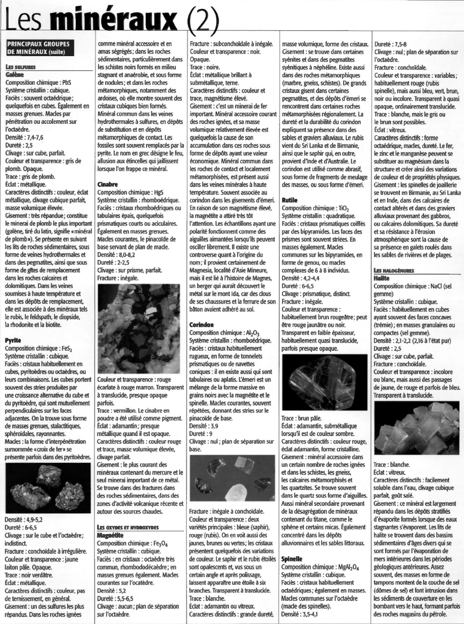 Prévisualisation du document Les minéraux