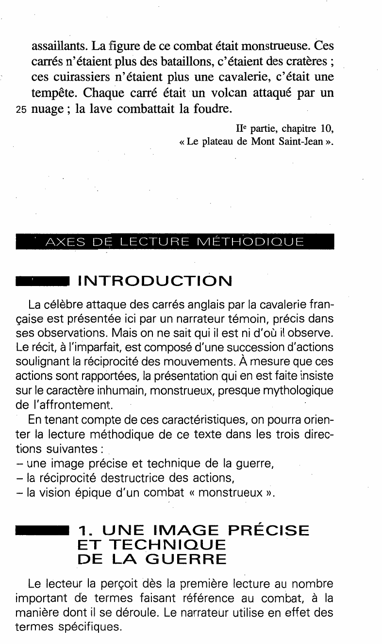 Prévisualisation du document Les Misérables (1862) HUGO - IIe partie, chapitre 10, « Le plateau de Mont Saint-Jean ».