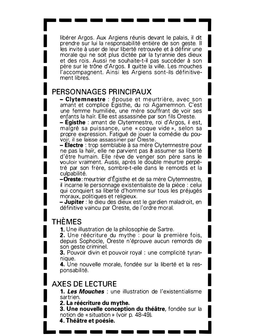 Prévisualisation du document Les Mouches (1943)  JEAN PAUL SARTRE (résumé)