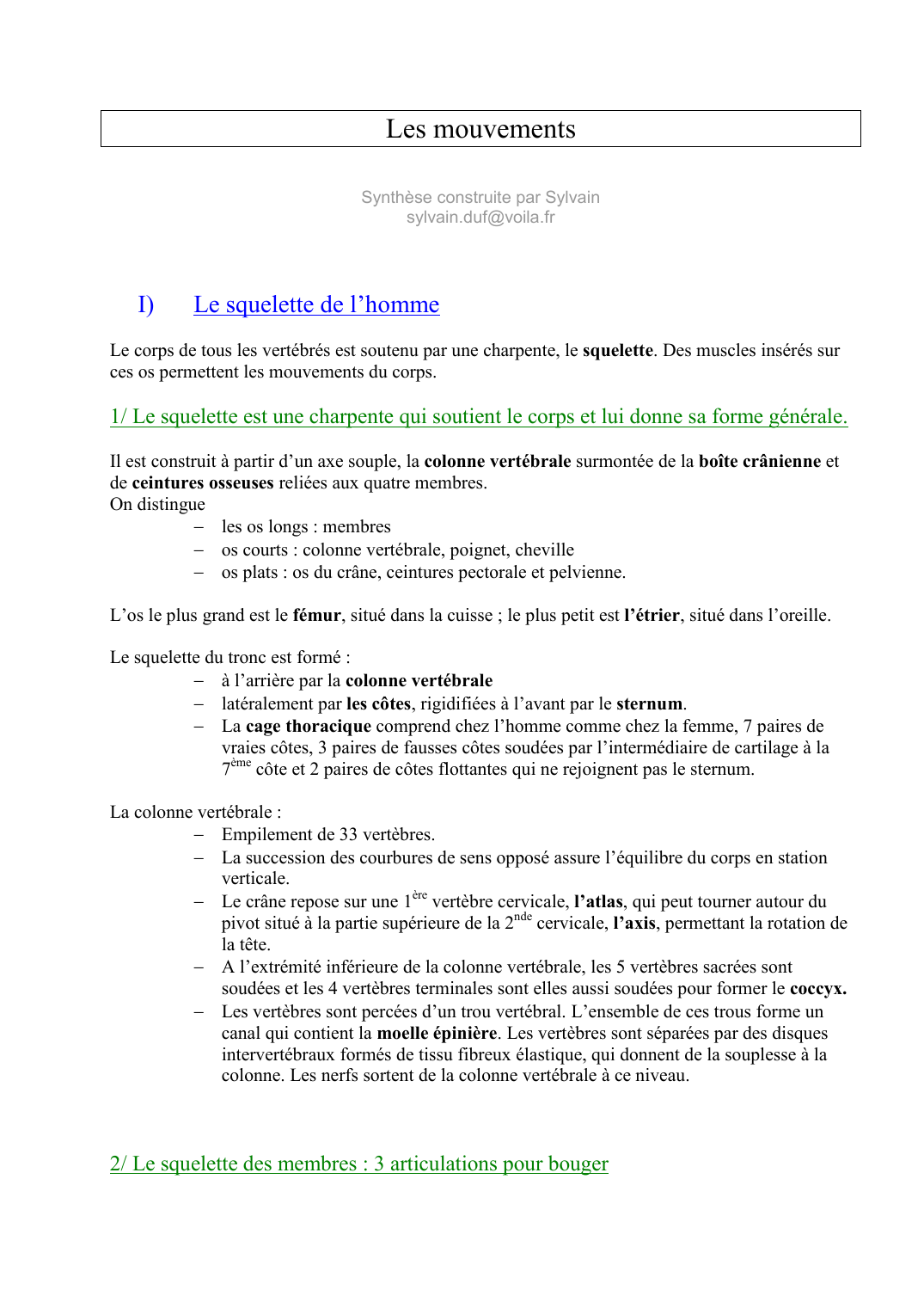 Prévisualisation du document Les mouvementsSynthèse construite par Sylvainsylvain.