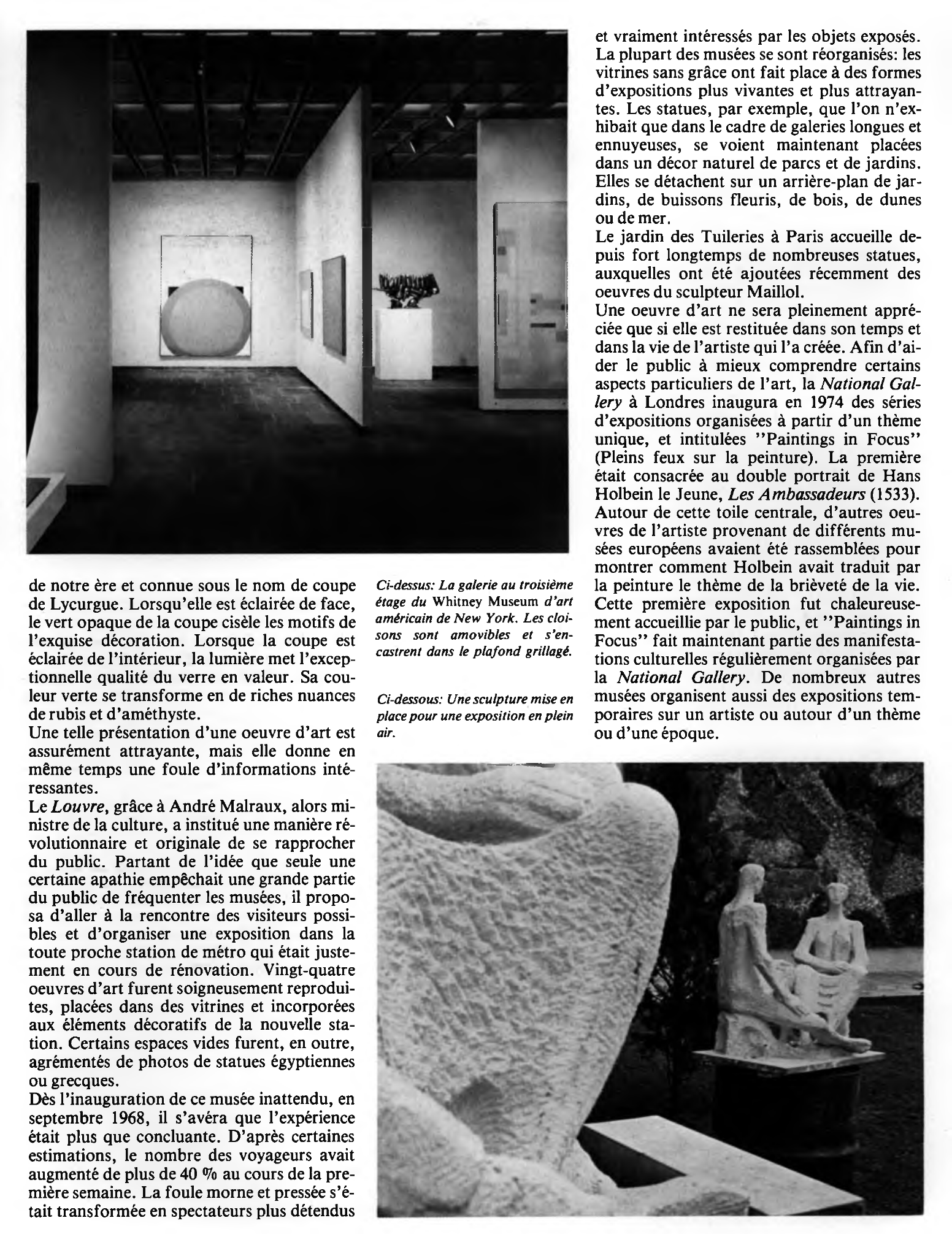 Prévisualisation du document Les musées ou Le souvenir du passé