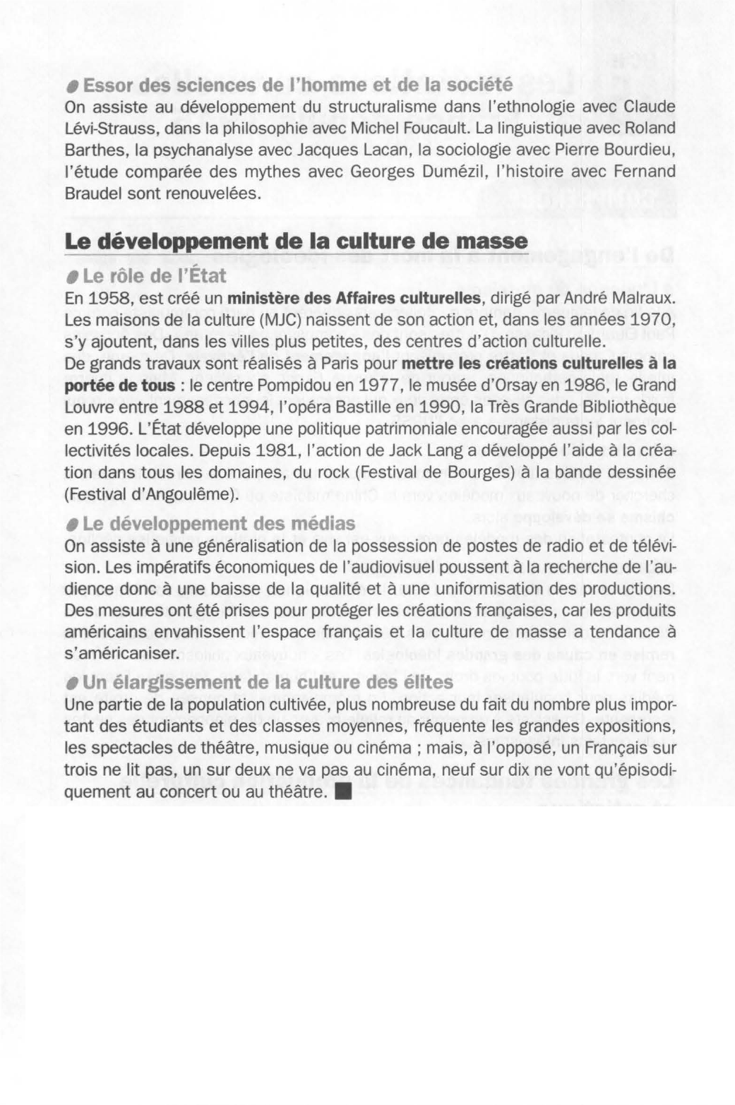 Prévisualisation du document Les mutations culturelles en France depuis 1945 (Histoire)