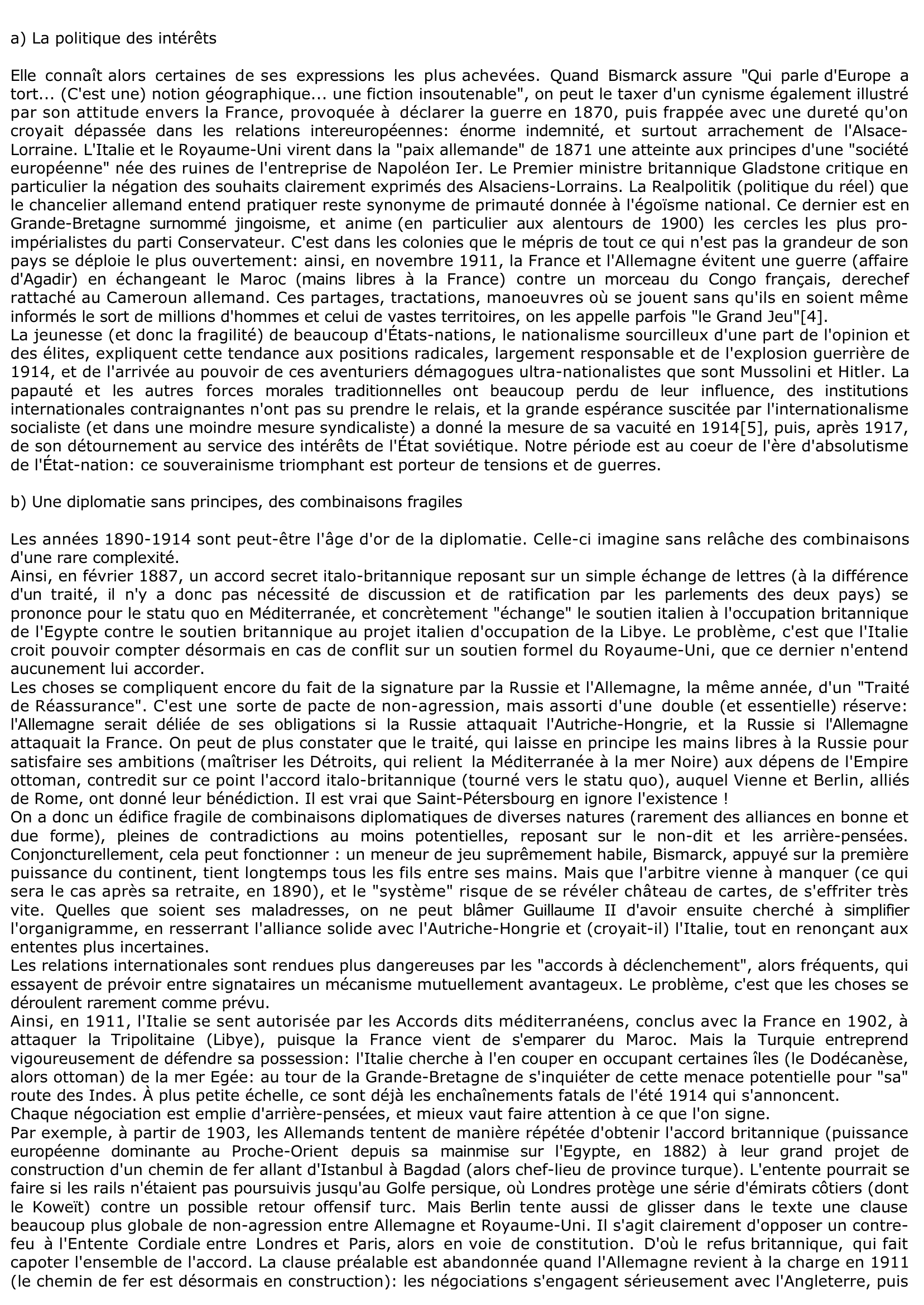 Prévisualisation du document Les mutations des relations internationales entre 1890 et 1945 (histoire)