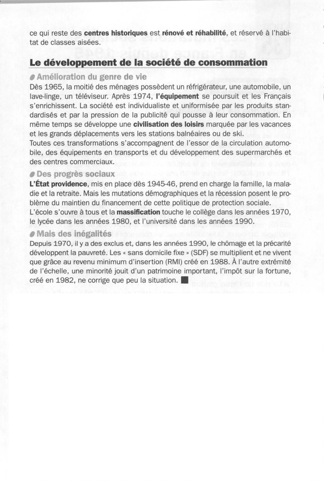Prévisualisation du document Les mutations sociales en France depuis 1945 (HISTOIRE)