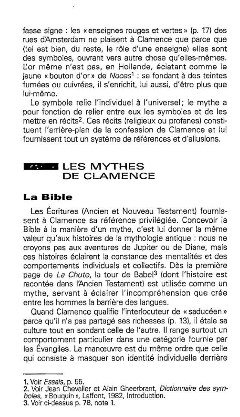 Prévisualisation du document Les mythes dans la Chute de Camus