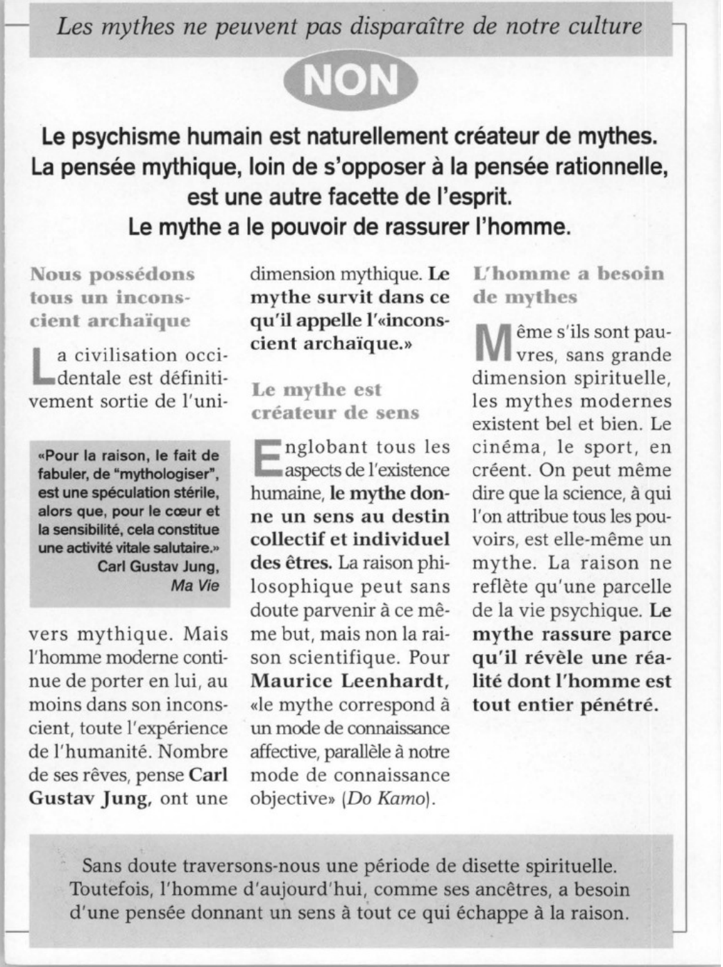 Prévisualisation du document Les mythes sont-ils sacrés ?