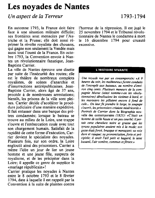Prévisualisation du document Les noyades de NantesUn aspect de la Terreur.