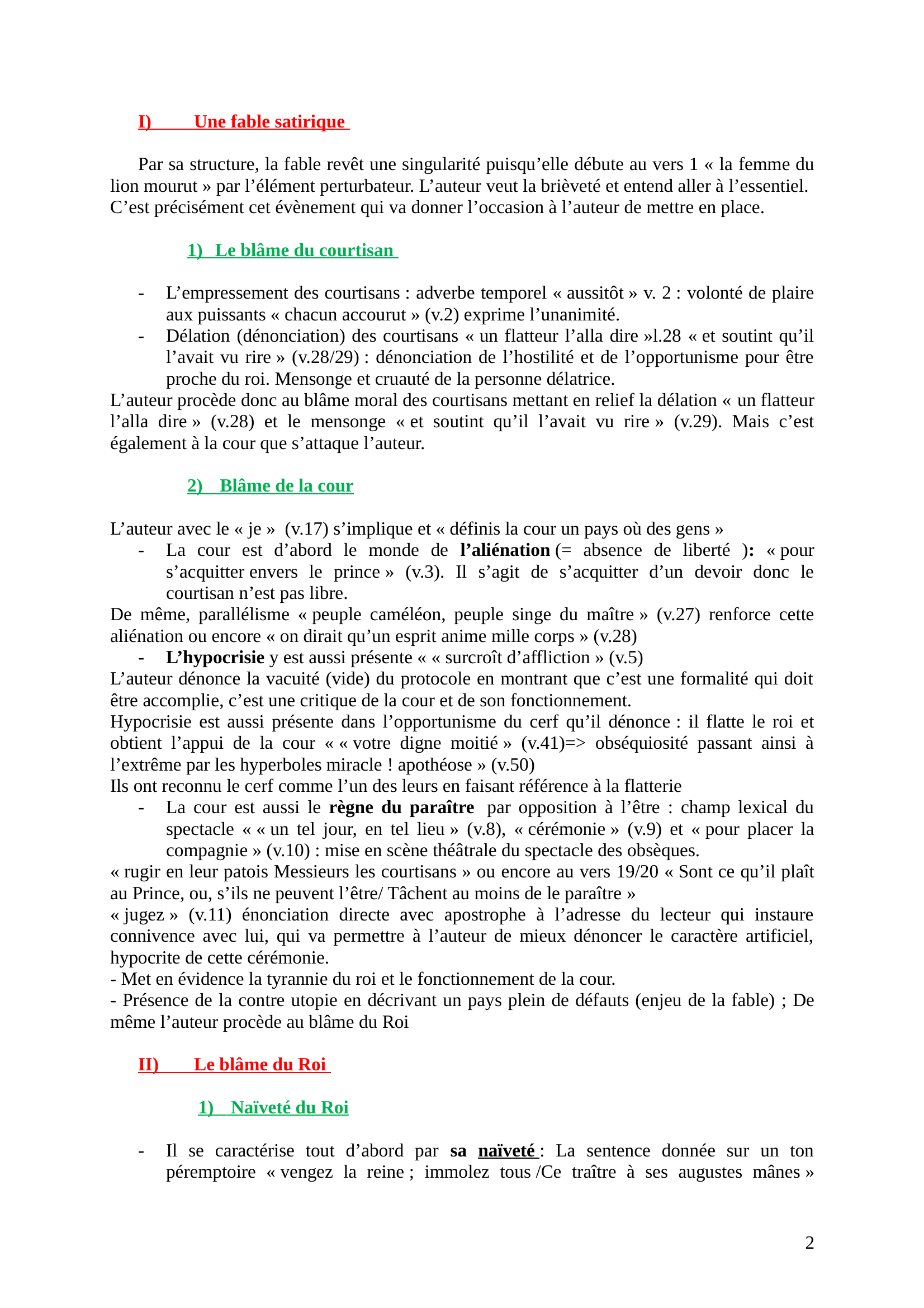 Prévisualisation du document « Les Obsèques de la Lionne « Fables, La Fontaine, livre VIII