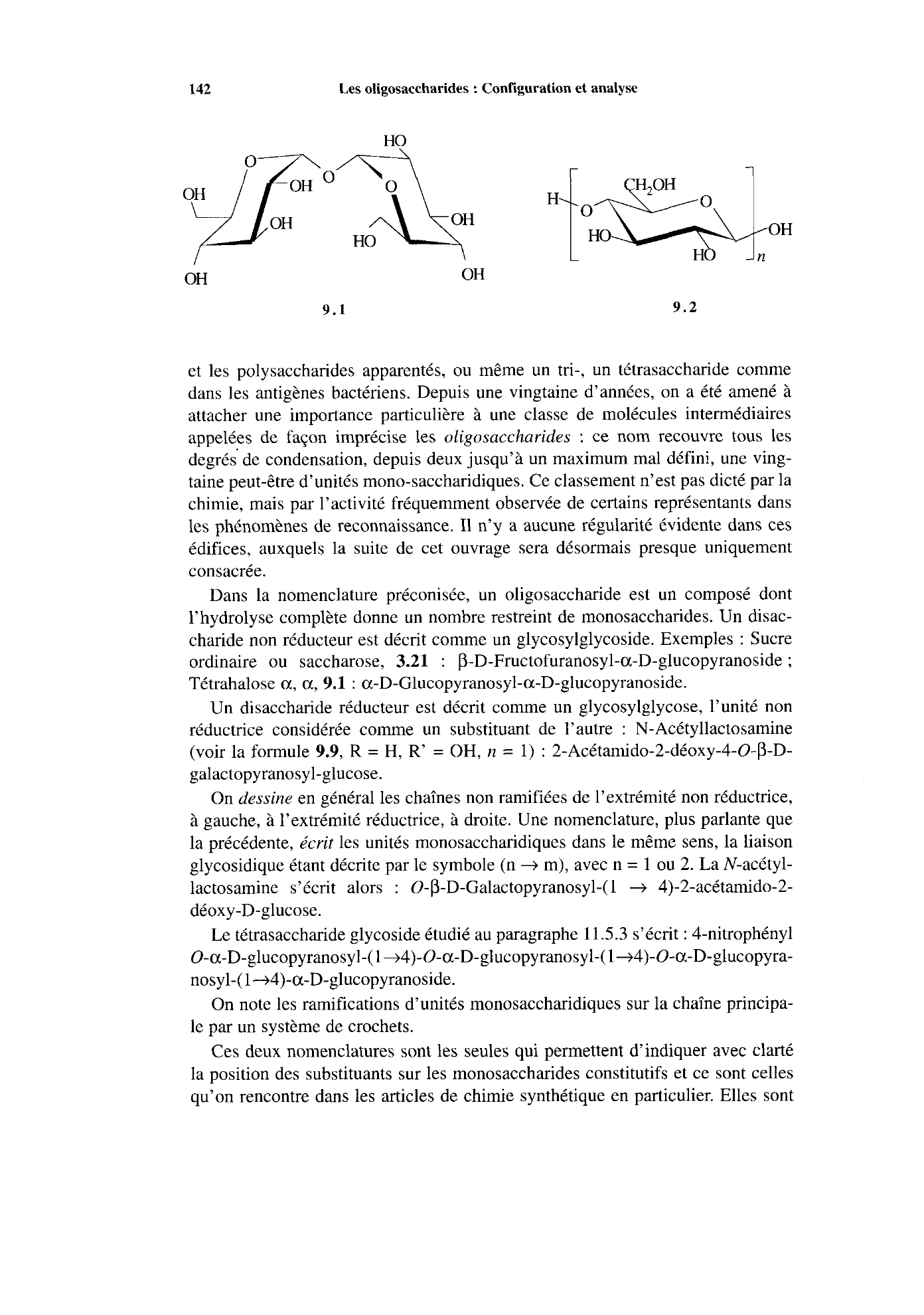 Prévisualisation du document Les oligosaccharides : Configuration et analyse