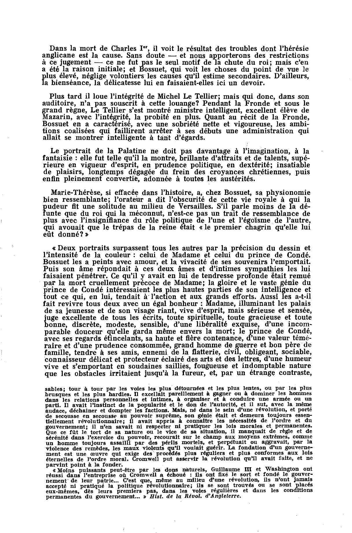 Prévisualisation du document Les Oraisons funèbres de Bossuet et l'Histoire.