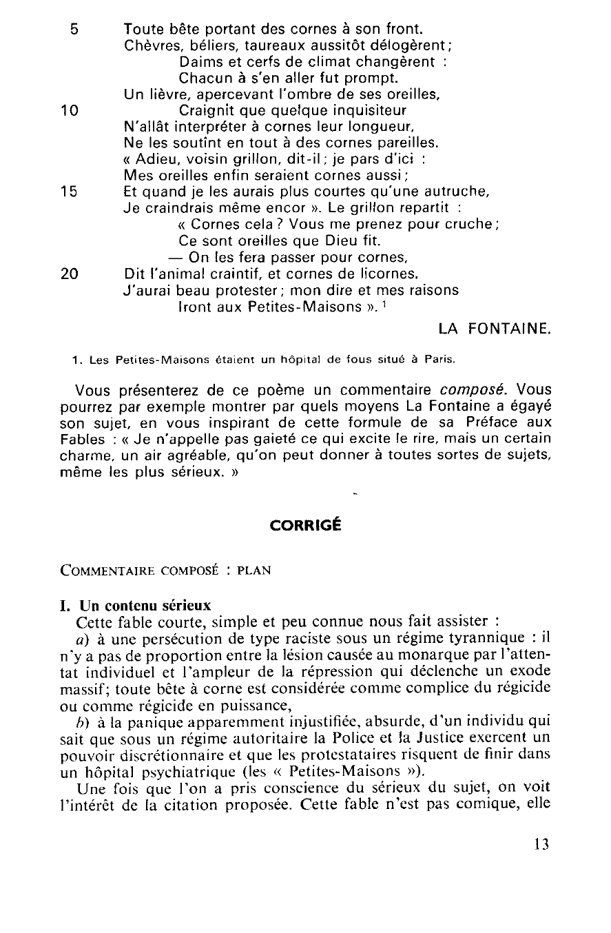 Prévisualisation du document LES OREILLES DU LIÈVRE de LA FONTAINE. Commentaire