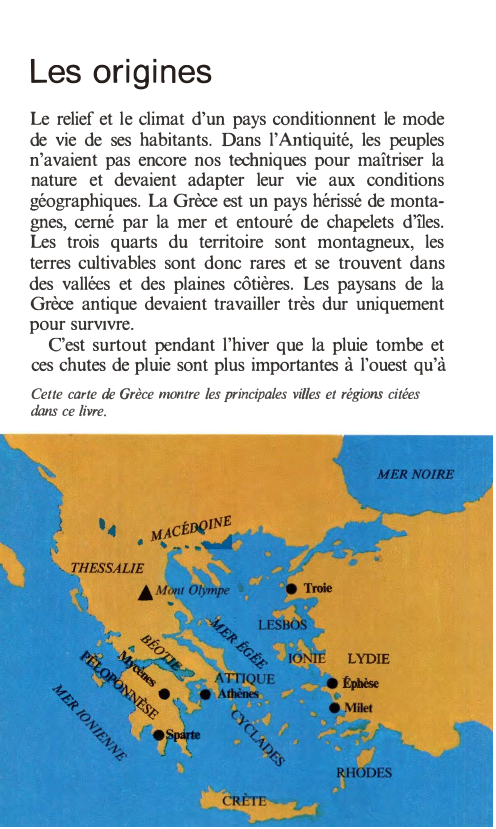 Prévisualisation du document Les origines
Le relief et le climat d'un pays conditionnent le mode
de vie de ses habitants. Dans l'Antiquité, les...