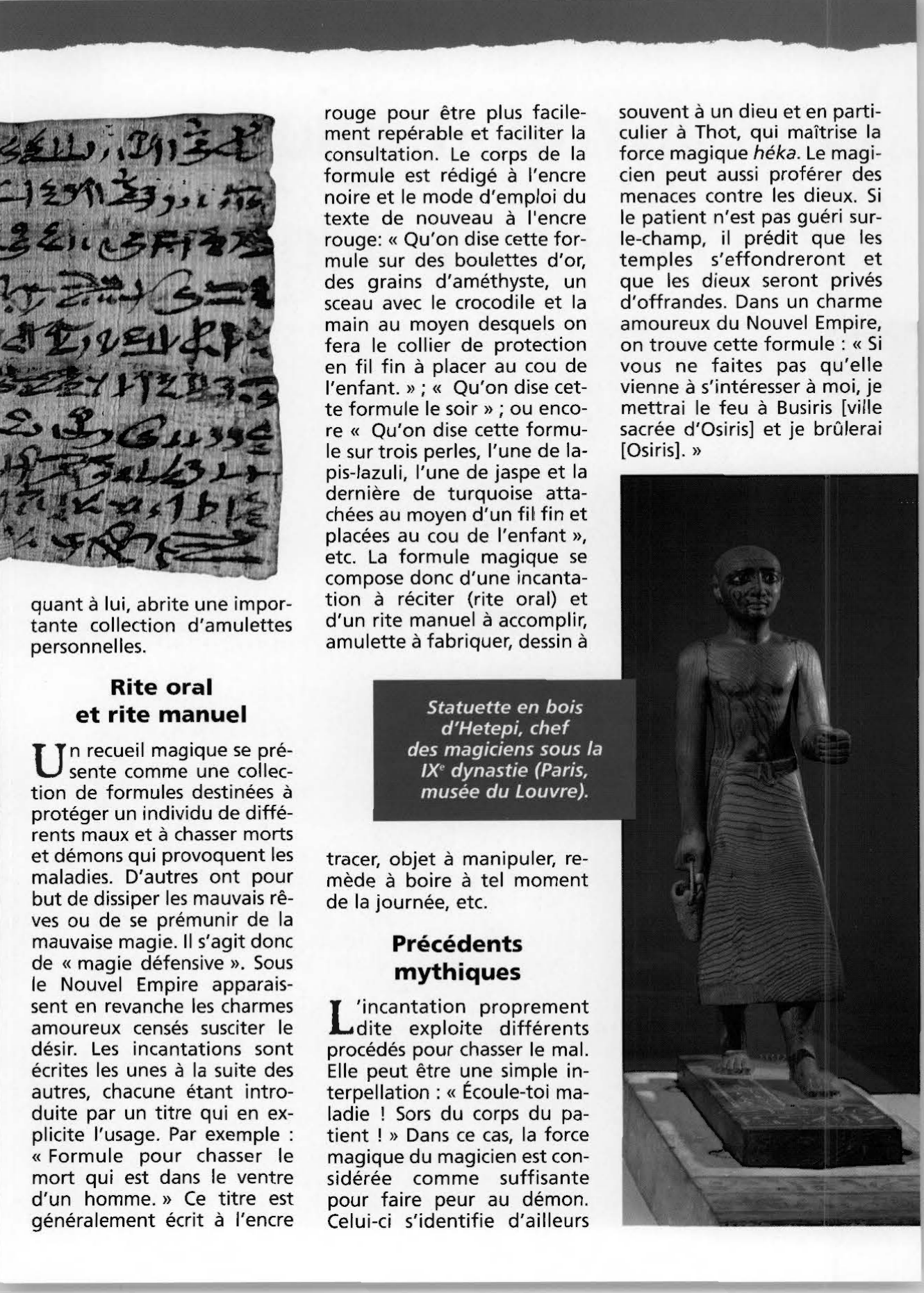 Prévisualisation du document Les papyrus magiques l'époque pharaonique
