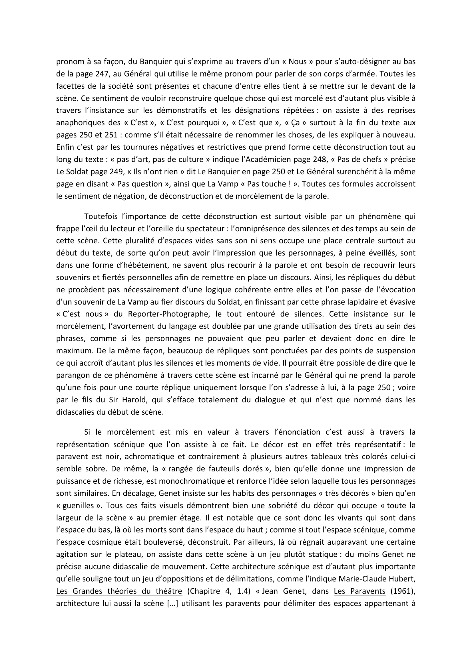 Prévisualisation du document Les Paravents, Genet, 16ème Tableau (p. 246-251) - Commentaire Composé
