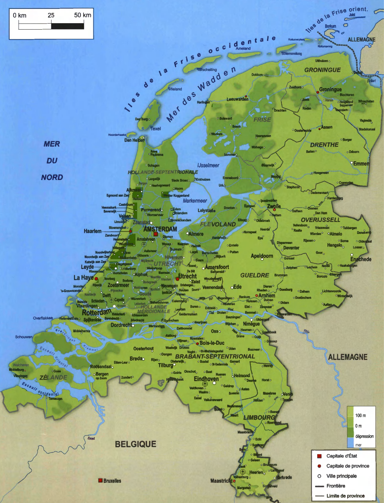 Prévisualisation du document Les Pays-Bas (carte, climat, population, agriculture, industrie, économie, etc...)