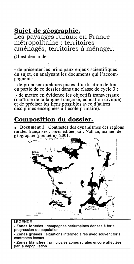 Prévisualisation du document Les paysages ruraux en France métropolitaine : territoires aménagés, territoires à ménager.