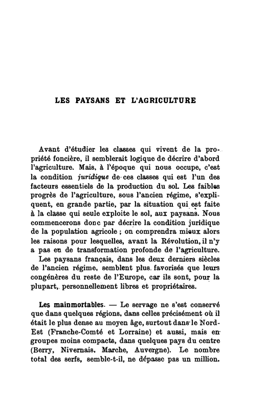Prévisualisation du document LES PAYSANS ET L'AGRICULTURE AU XVIIIe siècle