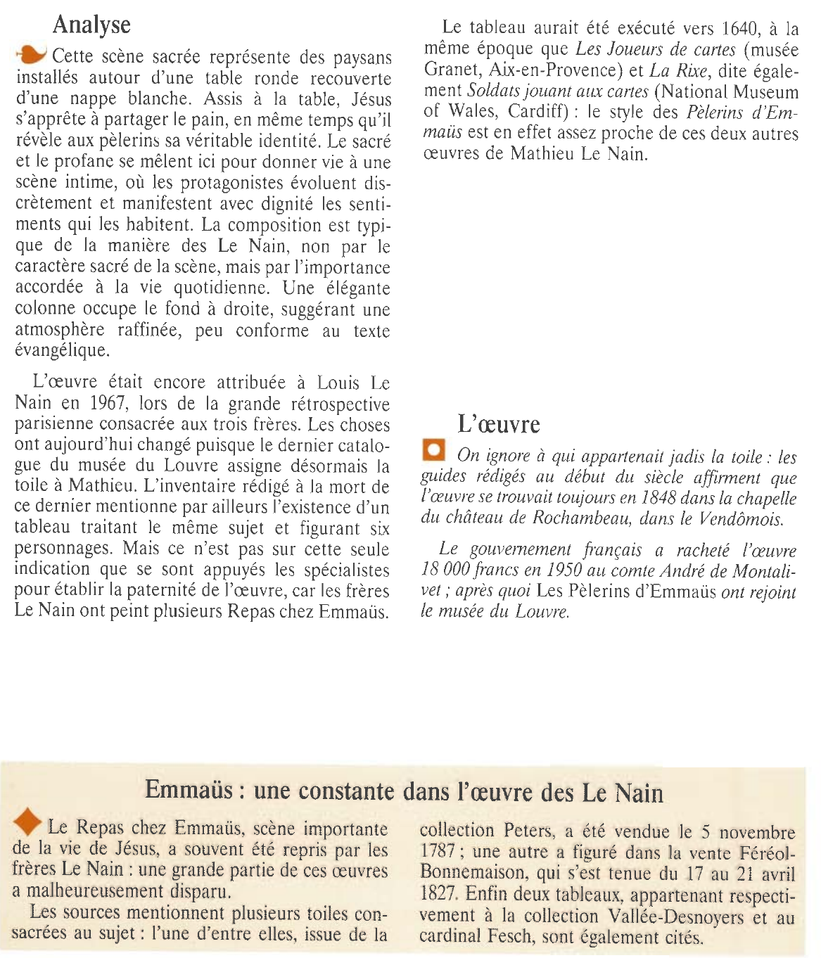 Prévisualisation du document LES PÈLERINS D'EMMAÜS de LE NAIN